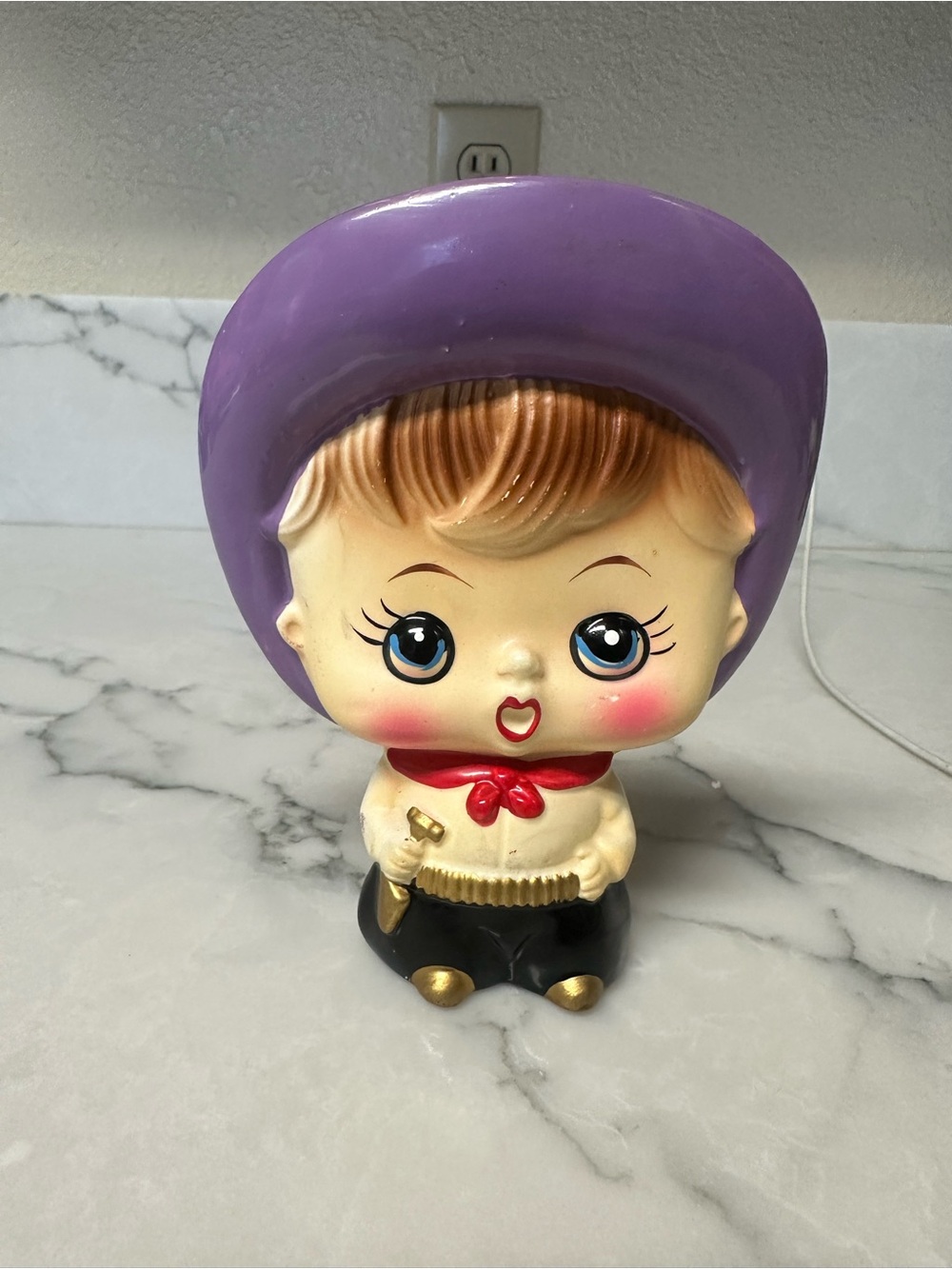 Vtg Lipper & Mann Dutch Boy Figurine Flat Face Big Head Japan - RARE!